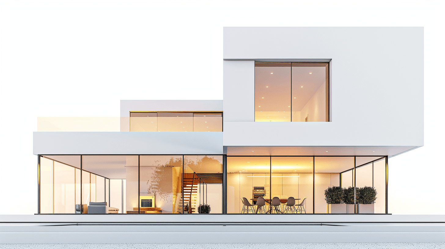 Modern home exterior.